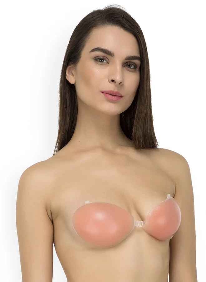 ليس اند مي  Laceandme Nude-Coloured Solid Non-Wired Lightly Padded Push-Up Bra